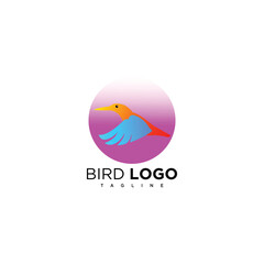  flying bird logo vector icon illustration