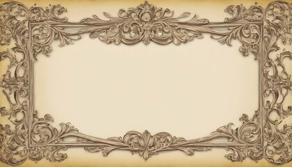 A regal frame with ornate scrollwork and flourishe