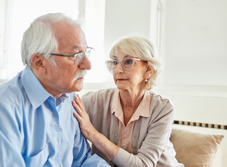 senior woman man couple lonely support retirement care love elderly unhappy sad worried old together depression sadness stress upset solitude emotion loneliness embracing