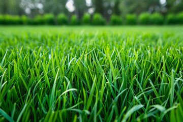 Fototapeta premium sunset A vast of green grass or space wide expanse 