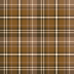 Seamless pattern in fantastic brown and beige colors for plaid, fabric, textile, clothes, tablecloth and other things. Vector image.