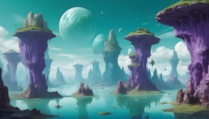 A surreal dreamscape with floating islands and sur upscaled 21