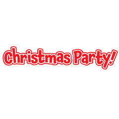 Christmas party word art