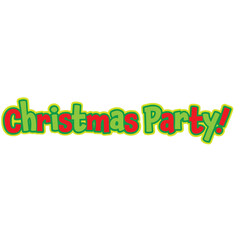 Christmas party word art