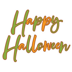 Happy hallloween cursive letters
