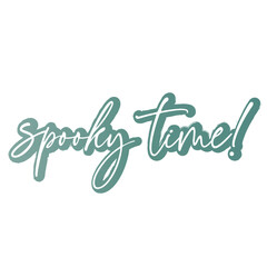 spooky time word art vector