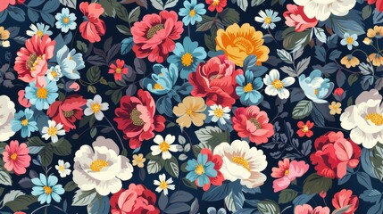 Element for cover design, advertising, book design. Retro floral background with flowers.