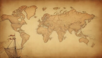 A vintage map background for a travel themed prese upscaled 5