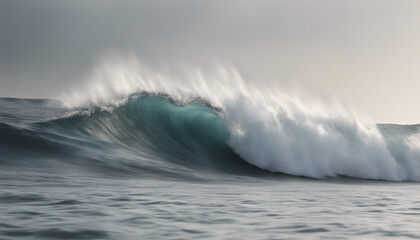 big ocean wave, isolated white background