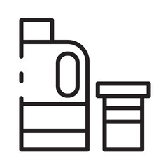 Bleach Chemical Cleaning Line Icon