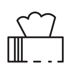 Box Paper Tissue Line Icon