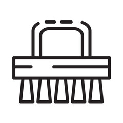 Brush Cleaning Set Line Icon