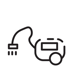 Chores Vacuum Cleaning Line Icon