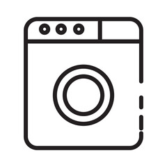 Laundry Machine Washing Line Icon