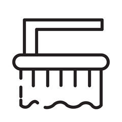 Scrub Tool Wash Line Icon