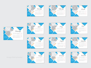 Stylish desk calendar design 2025.