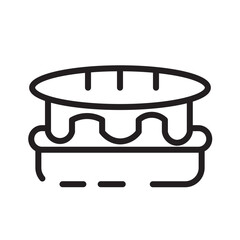 Fast Food Sandwich Line Icon