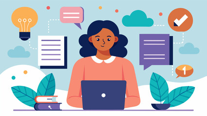 A blog featuring personal essays written by neurodivergent individuals exploring topics such as navigating a neurotypical world selfcare and advocacy.. Vector illustration