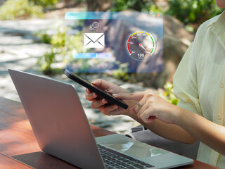 Wi-Fi connection speed for sending Email or electronic mail To receive or send business information...