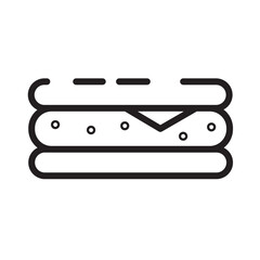 Bread Sandwich Meal Line Icon