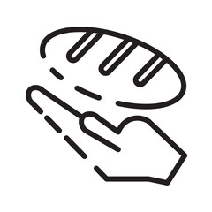 Donation Food Hand Line Icon