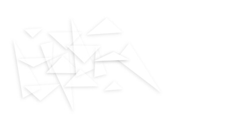Fototapeta premium Vectors white and gradient abstract background with shadow, shapes elements. Technological and business concept triangle abstract background for design.