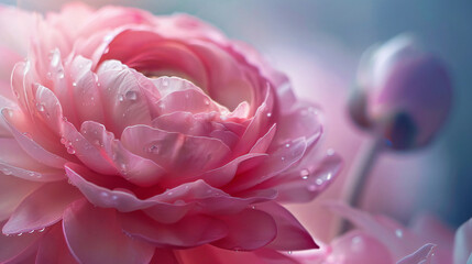 Tender flower with pink petals