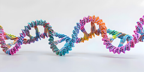 dna strand on white background. DNA String Double Helix 