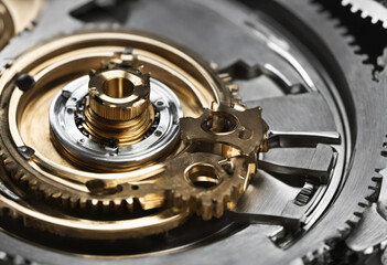 Metallic Background with metal cogwheels