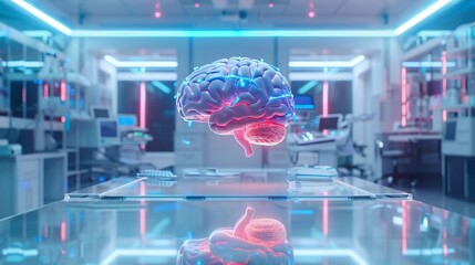 High-Tech Brain Mapping: 3D Hologram of A Brain for Healthcare Technology
