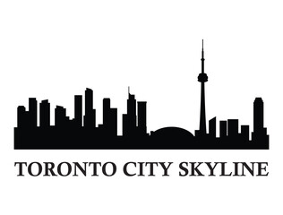 Toronto City skyline silhouette vector art