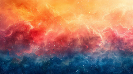 Fototapeta premium Vibrant Watercolor Texture with Bold Color Transitions