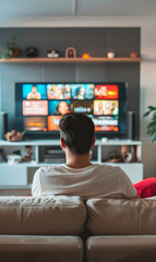 TV and the digital era as streaming channels redefine home entertainment.Transformation of TV watching as online streaming platforms.