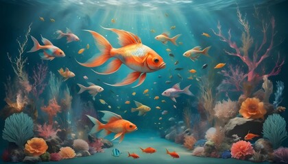 Pisces create a dreamy underwater tableau filled upscaled 10