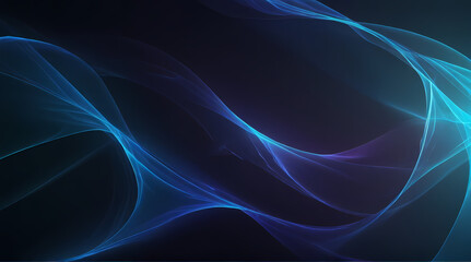 Abstract Blue Light Wave Background Design