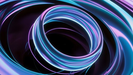 abstract neon background with circles