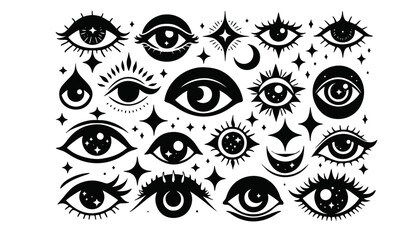Mystical Celestial Eyes Vector Collection