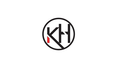 KH, HK, K , H , Abstract Letters Logo Monogram	