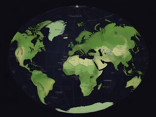 world map with globe