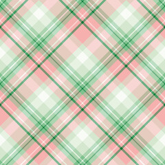 Seamless pattern in fantastic light pink and green colors for plaid, fabric, textile, clothes, tablecloth and other things. Vector image. 2