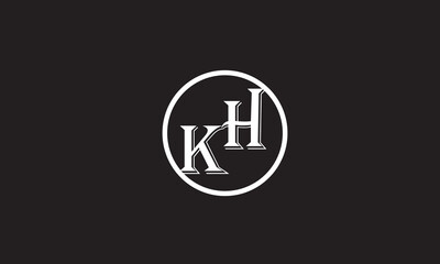 KH, HK, K , H , Abstract Letters Logo Monogram	