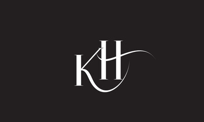 KH, HK, K , H , Abstract Letters Logo Monogram	
