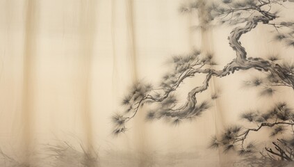 Obraz premium Sublime Craftsmanship: Vibrant Inks and Delicate Lines Illuminate a Traditional Japanese Print