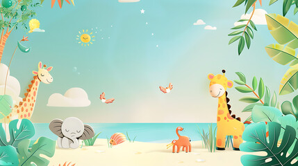 Obraz premium Summer animal life, wallpaper, warm comfort and happiness