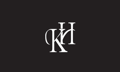 KH, HK, K , H , Abstract Letters Logo Monogram