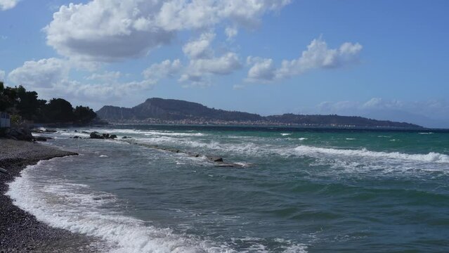 shore and beach of ARgassi , Zakynthos