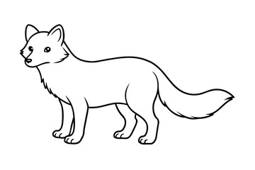  arctic-fox-cartoon vector illustration
