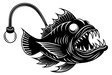 angler-fish-with-glowing vector illustration