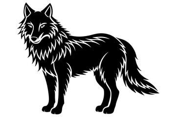 arctic-wolf---cartoon vector illustration