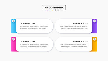 Vector business label infographic design template with 4 steps or options